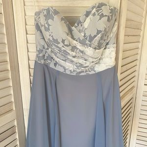 Hayley Paige dusty blue dress